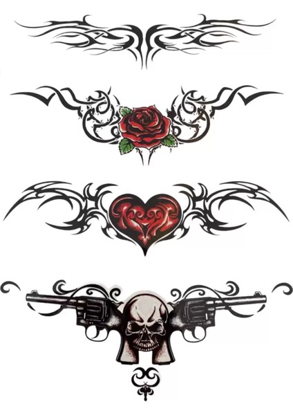 Karışık Figür Geçici Dövme Tattoo