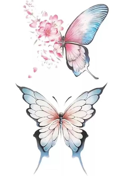 Kelebek Figürlü Geçici Mini Dövme Tattoo