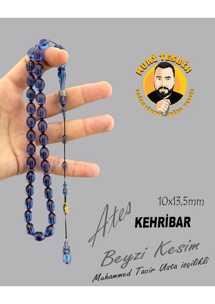 Muhammed Tacir Özel Işçilik Ateş Kehribar Beyzi Kesim 10X13,50