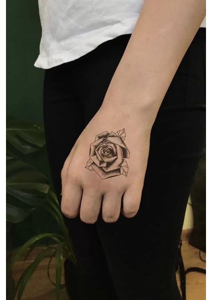 Gül Figürlü Mini Geçici Dövme Tattoo