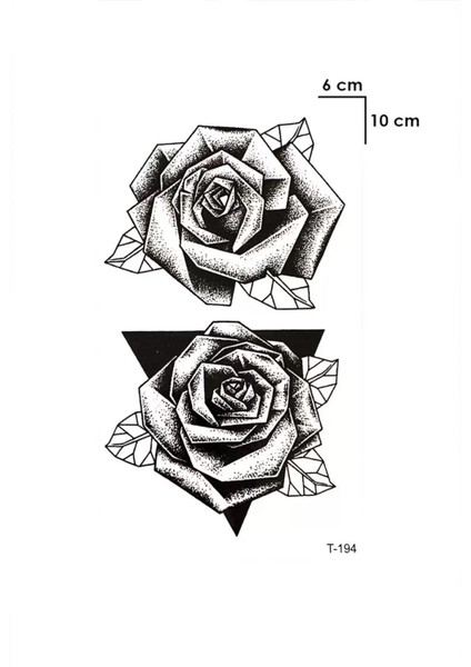 Gül Figürlü Mini Geçici Dövme Tattoo