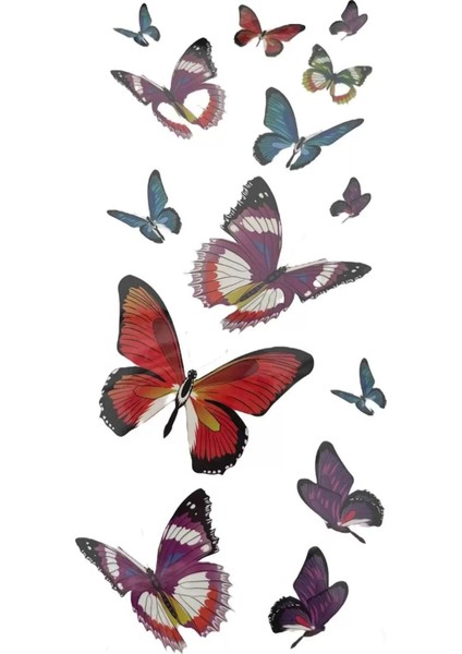 Kelebek Figürlü Geçici Dövme Tattoo