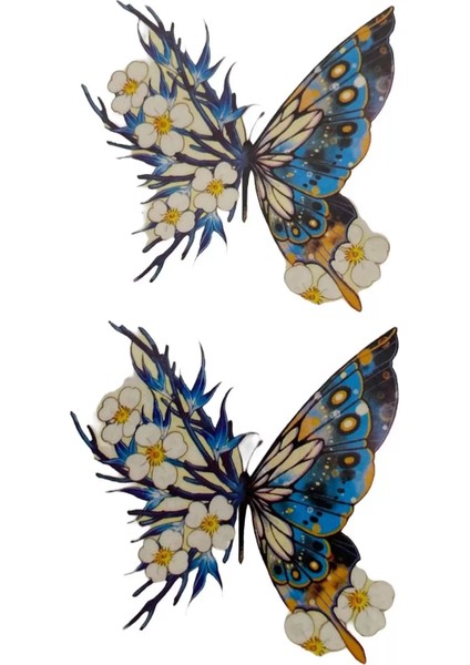 Kelebek Figürlü Geçici Dövme Tatto