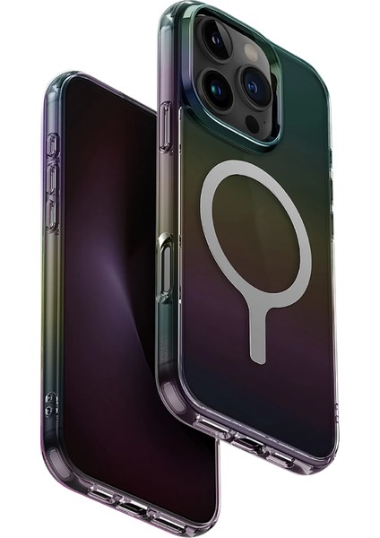 iPhone 16 Pro Uyumlu Iridescia Magsafe Destekli Şeffaf Kılıf