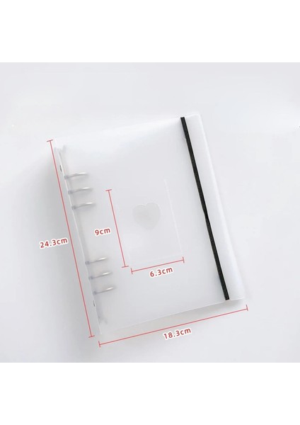 Sert Kapaklı Şeffaf A5 Binder Dosyası