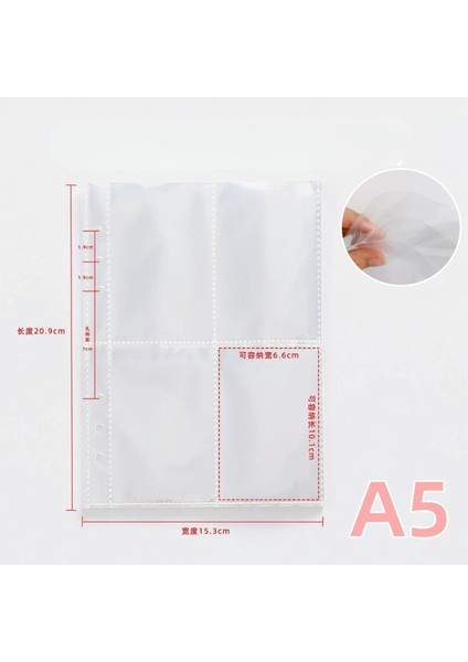 Sert Kapaklı Şeffaf A5 Binder Dosyası