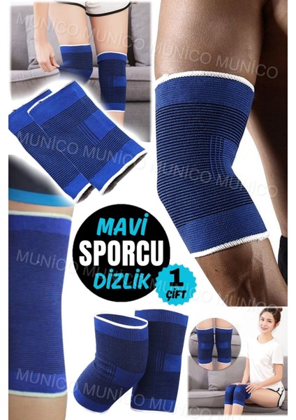 1 Çift Diz ve Dirsek Koruyucu Kopmaz Esnek Fitness Spor Voleybol Basket Tenis Koşu Bandajı Kaliteli