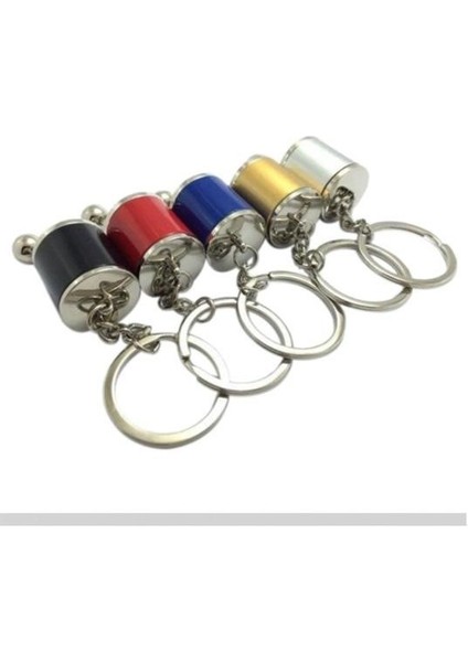 ® Hareketli Araba Vites Anahtarlık Altı Hız Manuel Vites Dişli Shifter Topuzu Metal Anahtarlık