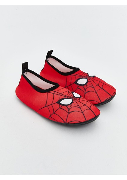 Lcw Steps Kırmızı Spiderman Baskılı Erkek Çocuk Havuz-Deniz Ayakkabısı