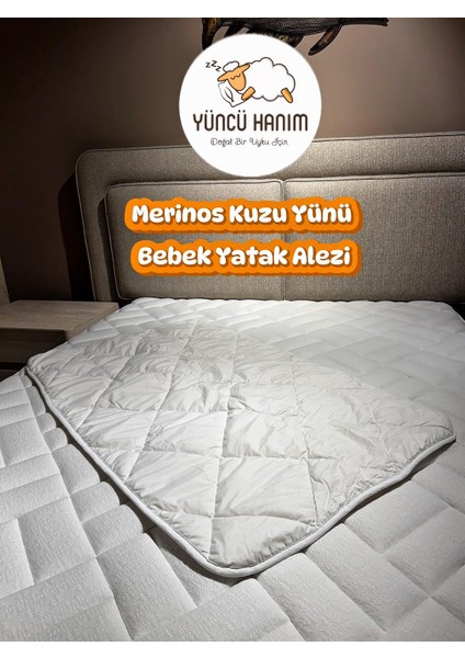 Merinos Kuzu Yünü Bebek Yatak Pedi, Yatak Koruyucu, Yatak Şiltesi (%100 Merinos Kuzu Yünü)