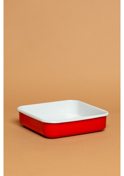 La Vita Rossa Vintage Emaye Kare Kırmızı Fırın Kabı | Ebutay fiyatları
