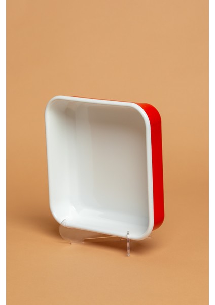 La Vita Rossa Vintage Emaye Kare Kırmızı Fırın Kabı | Ebutay modelleri