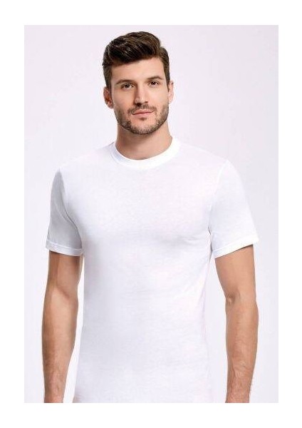 Yaka Beyaz Erkek Atlet 5 Adet modelleri