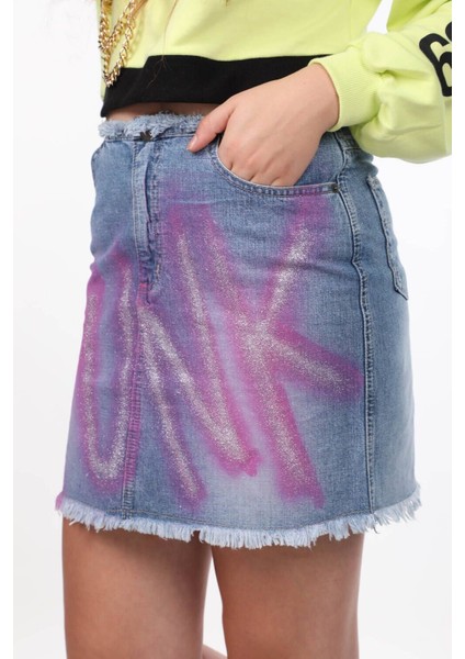 Markapia Pink Punk Mini Jean Etek