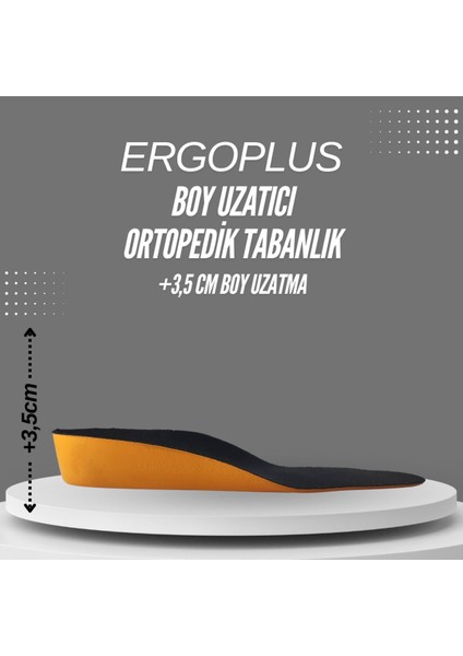 502 Siyah Lacos - Boy Uzatıcı Yumuşak Ortopedik Konfor Tabanlığı | Erkek & Kadın Rahat Tabanlık