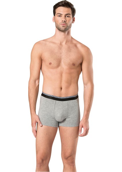 Erkek Siyah&Gri Stretch Boxer 6 Adet