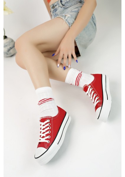 Kalın Taban Kısa Unisex Keten Ayakkabı Spor Ayakkabı Günlük Sneakers