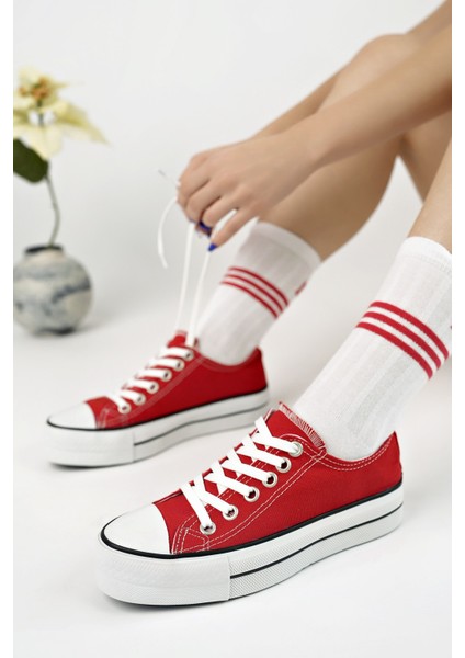 Kalın Taban Kısa Unisex Keten Ayakkabı Spor Ayakkabı Günlük Sneakers fiyatları