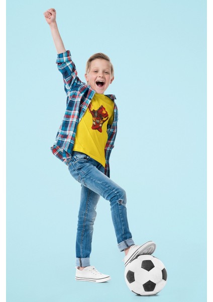 Çocuk Göztepe Kısa Kollu Bisiklet Yaka T-Shirt - Tişört modelleri