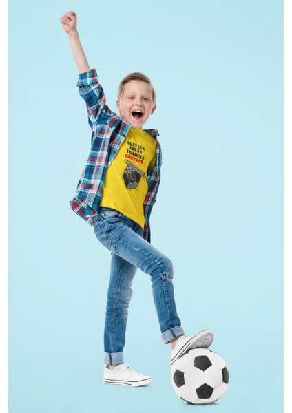 Çocuk Göztepe Alayına Isyan Kısa Kollu Bisiklet Yaka T-Shirt - Tişört