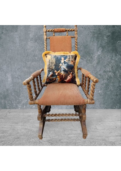 Barok Çift Taraflı Dekoratif Püsküllü - Saçaklı Kırlent Kılıfı 1 Adet 43X43CM fiyatları