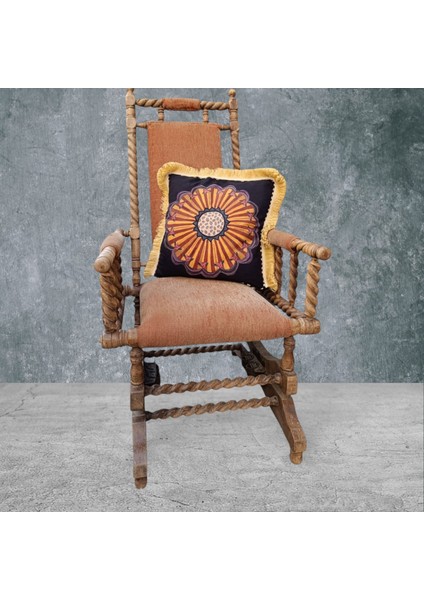 Mackenzier Çift Taraflı Dekoratif Püsküllü - Saçaklı Kırlent Kılıfı 1 Adet 43X43CM