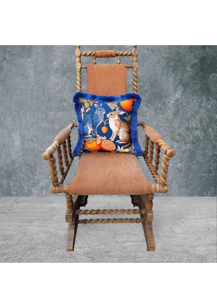 Tavşan Çift Taraflı Dekoratif Püsküllü - Saçaklı Kırlent Kılıfı 1 Adet 43X43CM fiyatları