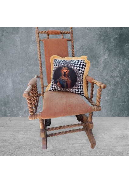 Köpek Çift Taraflı Dekoratif Püsküllü - Saçaklı Kırlent Kılıfı 1 Adet 43X43CM fiyatları