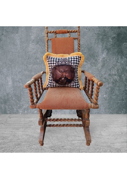 Geyik Çift Taraflı Dekoratif Püsküllü - Saçaklı Kırlent Kılıfı 1 Adet 43X43CM fiyatları