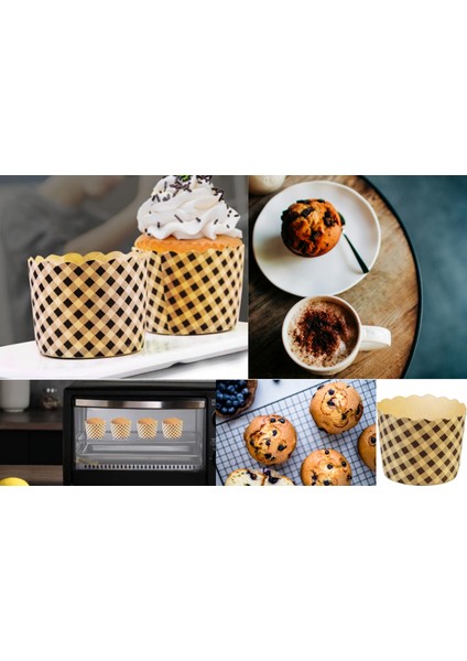 Naturel Renkli Kağıt Kek Kalıbı, Muffin Kalıbı, Cupcake Kapsülü