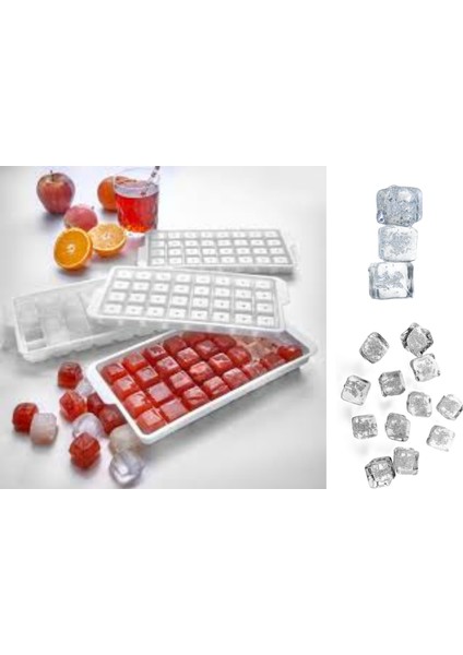 32'li Mini Kare Buz Kalıbı, Kapaklı Kare Buz Kalıbı