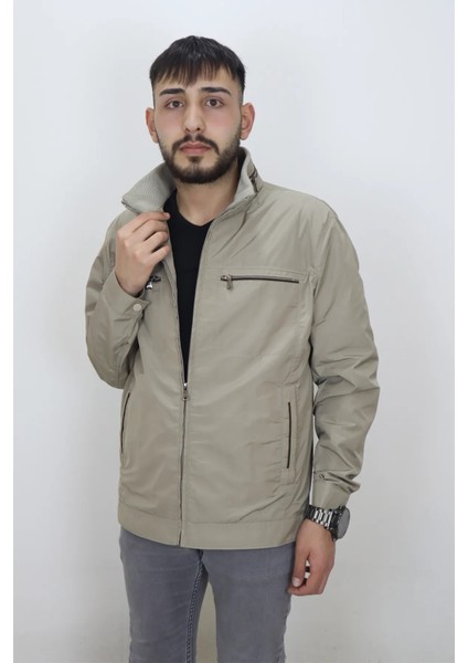 Fistan Store Erkek Hakim Yaka Spor Kesim Normal Kalıp Fermuar Kapamalı Yazlık Mont