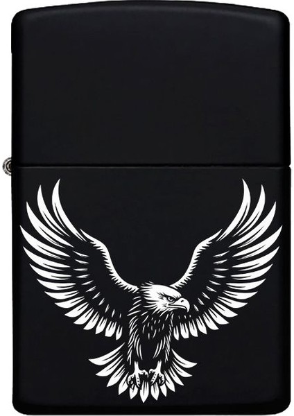 Kartal Desenli Kişiye Özel Isimli Benzinli Siyah Metal Çakmak MP10 fiyatları