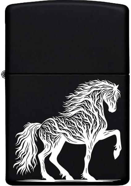 At Figürlü Kişiye Özel Isimli Benzinli Siyah Metal Çakmak fiyatları