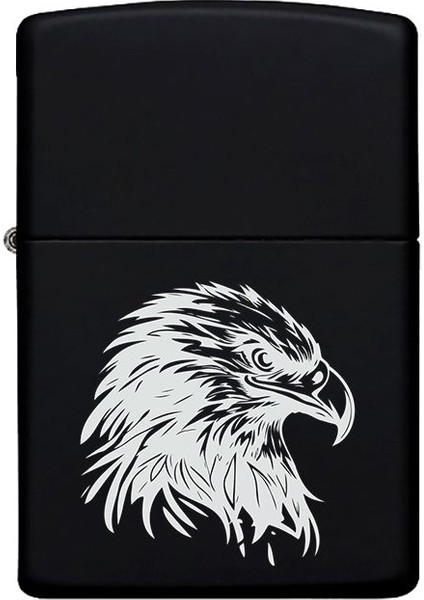 Kartal Desenli Kişiye Özel Isimli Benzinli Siyah Metal Çakmak MP13 fiyatları