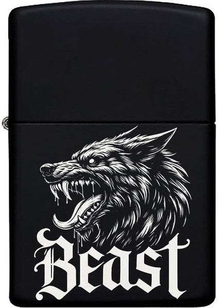 Beast Desenli Kişiye Özel Isimli Benzinli Siyah Metal Çakmak fiyatları
