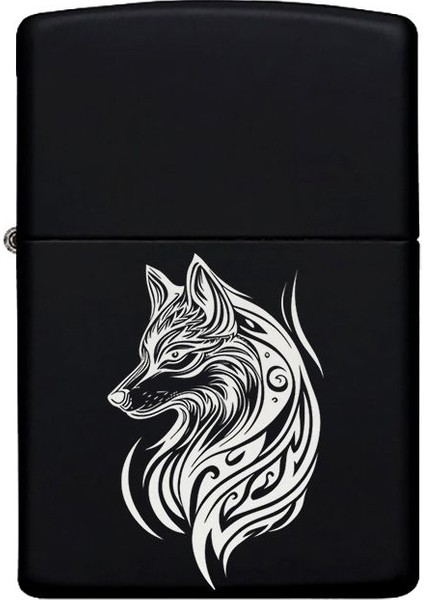 Kurt Desenli Kişiye Özel Isimli Benzinli Siyah Metal Çakmak MP14 fiyatları