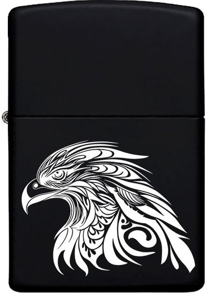 Kartal Desenli Kişiye Özel Isimli Benzinli Siyah Metal Çakmak MP12 fiyatları