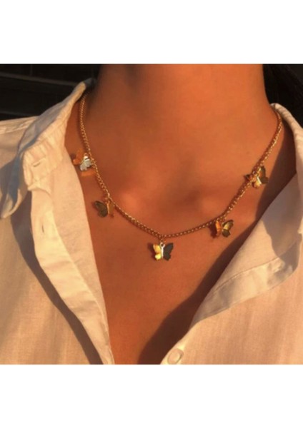 Butterfly Gold Kelebek Kolye
