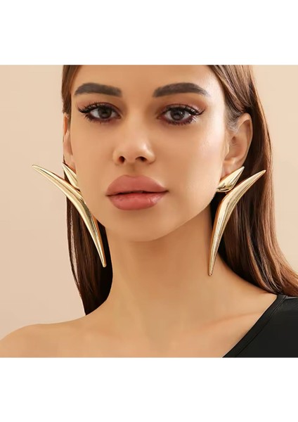 Vera Gold Metal Vintage Küpe