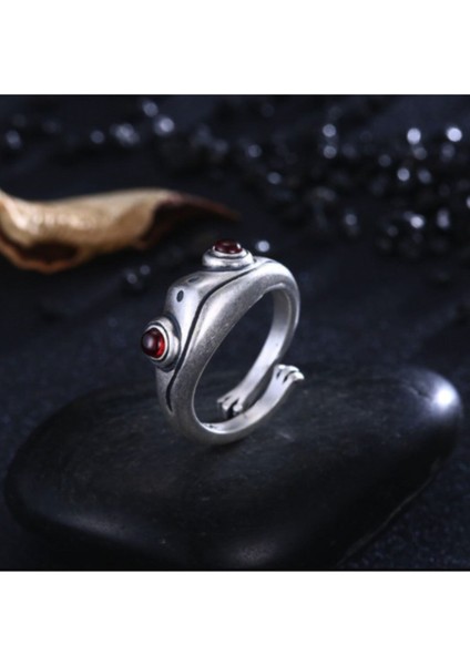 Frog Gümüş Kurbağa Figürlü Yüzük modelleri