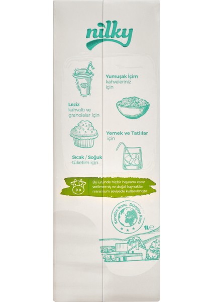Nilky şekersiz Hindistan Cevizi Sütü Glütensiz Bitkisel Bazlı Laktosuz Vegan8x1 lt fırsatları