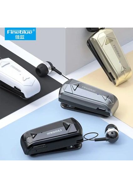 F520 Clip-On Bluetooth Kulaklık – 2’si 1 Arada Mikrofonlu Kablosuz Kulaklık (Android & Ios Uyumlu)