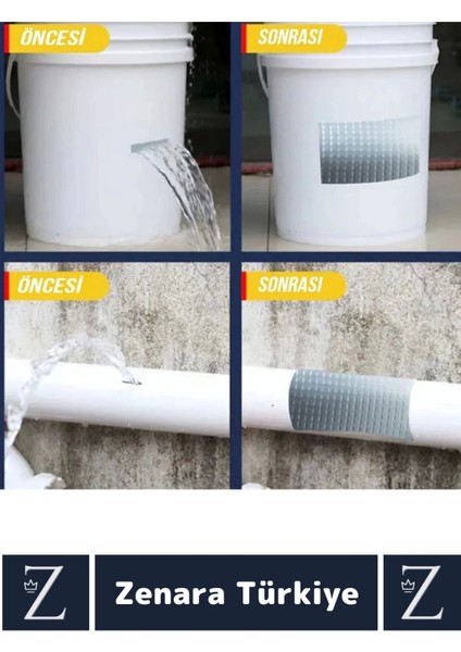 Ultra Güçlü Suya Neme Dayanıklı Çok Amaçlı Onarım Tamir Izolasyon Bantı Gri 48 mm x 10 Metre 5 Adet modelleri