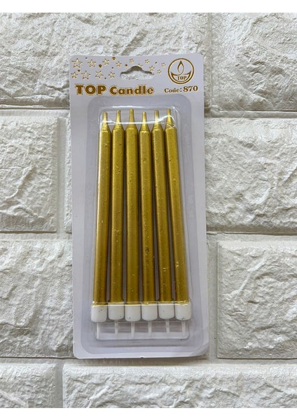 - 6 Adet Pasta Mumu Gold 13 cm Inslm