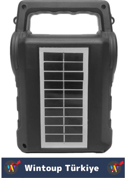 Premium Kompakt Yüksek Ses Güçlü Bass Fenerli Kamp Piknik Usb/solar Enerjili Bluetooth Hoparlör
