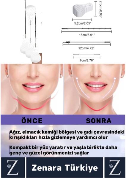 Günlük Kullanım Suya Dayanıklı Ipli Yüz Kaş Göz Vücut Gıdı Gerdirme Bantı 3'lü Özel Set 30 Adet