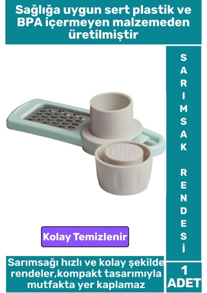 Premium Bpa Free Kompakt Kolay Kullanım Temizlik Garlic Sarımak Ezici Plastik Sarımsak Rendesi