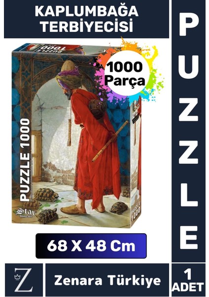 Premium Eğlenceli Eğitici Görsel Algı Problem Çözme Becerisi Puzzle 1000PARÇA Kaplumbağa Terbiyecisi