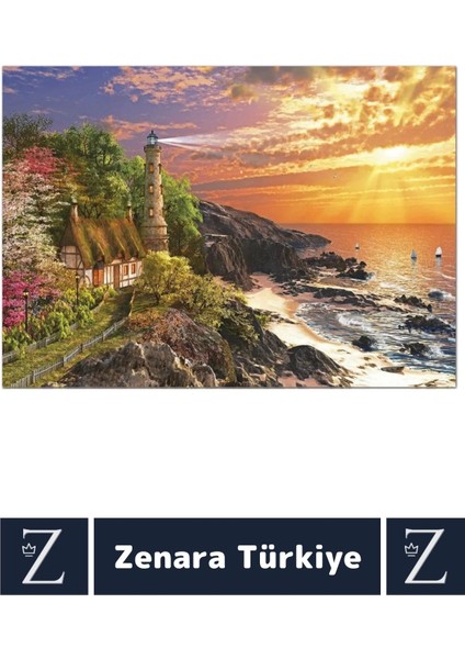 Premium Eğlenceli Eğitici Görsel Algı Problem Çözme Becerisi Puzzle 1000 Parça Taş Kulübe